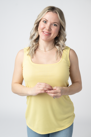 IN STOCK Rachel Ribbed Tank - Yellow FINAL SALE