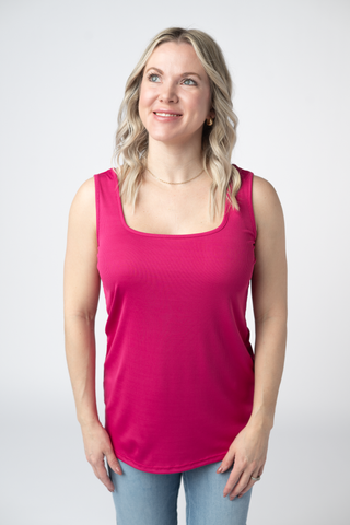 IN STOCK Rachel Ribbed Tank -  Hot Pink FINAL SALE
