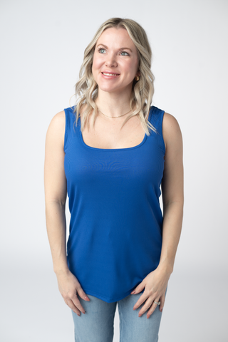 IN STOCK Rachel Ribbed Tank - Royal Blue FINAL SALE