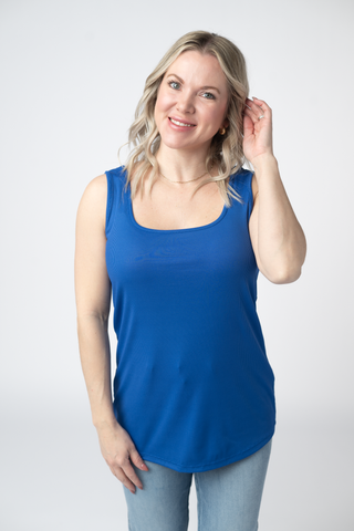 IN STOCK Rachel Ribbed Tank - Royal Blue FINAL SALE