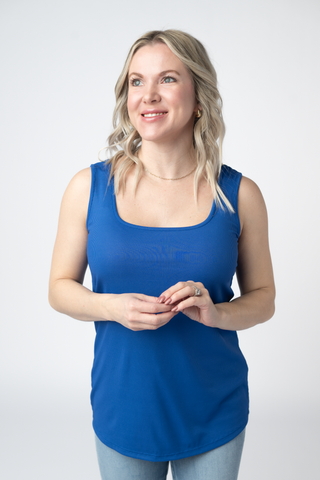 IN STOCK Rachel Ribbed Tank - Royal Blue FINAL SALE