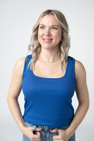 IN STOCK Rachel Ribbed Tank - Royal Blue FINAL SALE
