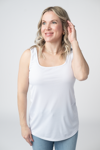 IN STOCK Rachel Ribbed Tank - White FINAL SALE
