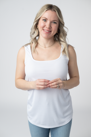 IN STOCK Rachel Ribbed Tank - White FINAL SALE