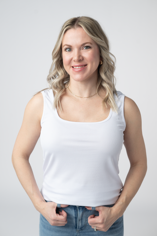 IN STOCK Rachel Ribbed Tank - White FINAL SALE