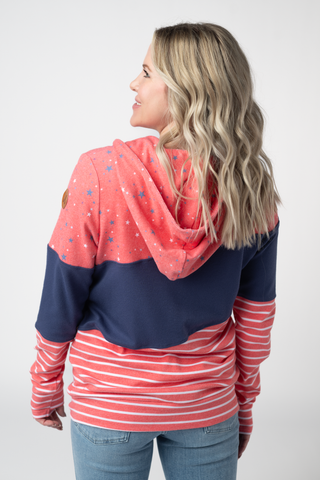 IN STOCK Colorblock Fullzip - Liberty Stars, Navy, and Stripes Trio FINAL SALE
