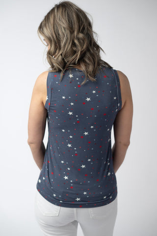 IN STOCK Noelle Tank - Navy Liberty Stars