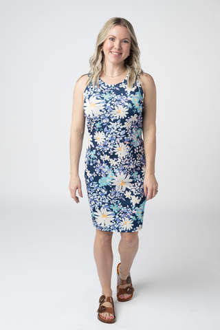 IN STOCK Mariah Ribbed Dress - Daisy Blues