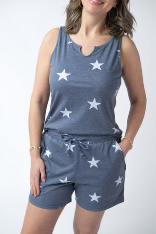 IN STOCK Jamie Shorts - Faded Navy Stars