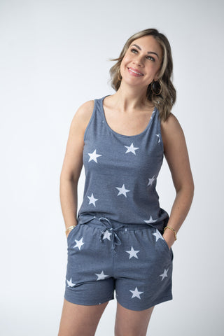 IN STOCK Jamie Shorts - Faded Navy Stars