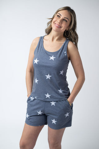 IN STOCK Jamie Shorts - Faded Navy Stars