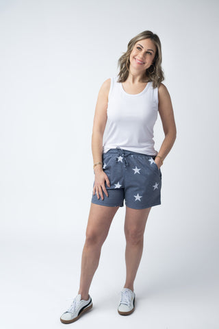 IN STOCK Jamie Shorts - Faded Navy Stars