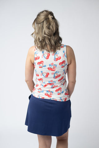 IN STOCK Romy Tank - Patriotic Cherries