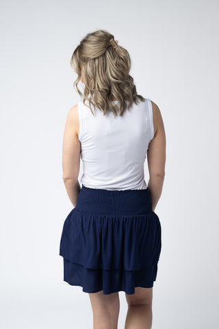 IN STOCK Roxie Ruffle Skort - Navy