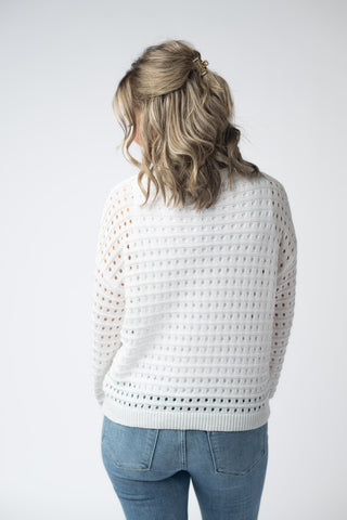IN STOCK USA Sequin Flag Open Knit Pullover FINAL SALE