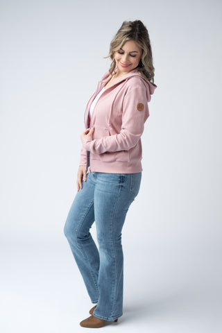 IN STOCK Fullzip Hoodie - Dusty Pink