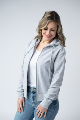 IN STOCK Fullzip Hoodie - Light Grey