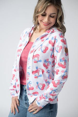 IN STOCK Fullzip Hoodie - Patriotic Cherries