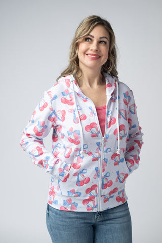 IN STOCK Fullzip Hoodie - Patriotic Cherries
