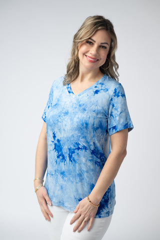 IN STOCK Sophie Top - Blue Tie Dye