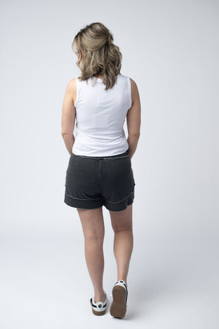 IN STOCK French Terry Stevie Shorts - Black