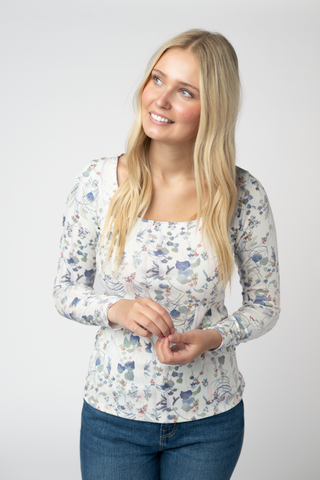 IN STOCK Alyssa Long Sleeve Top - Olive Meadow