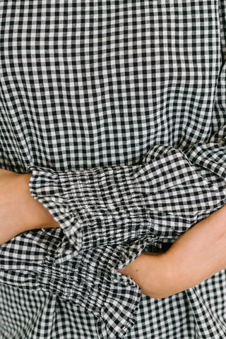 Different Kind of Gal Gingham Long Sleeve Blouse