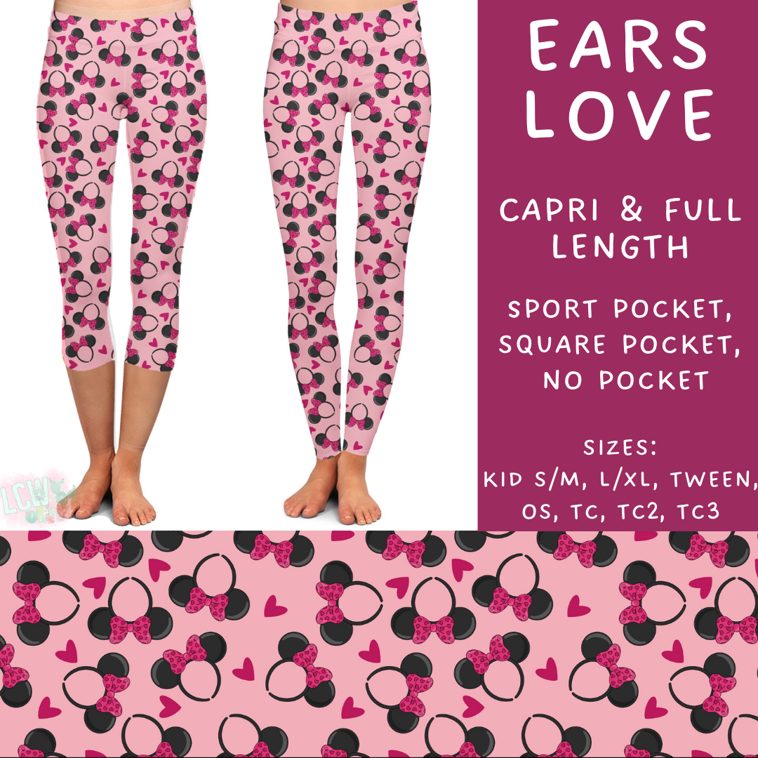 Batch #250 - Magical Valentine - Closes 12/9 - ETA late Jan - Ears Love Full and Capri Length Leggings