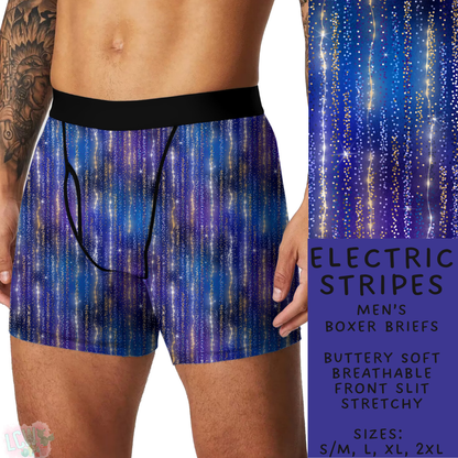 Batch #244 - Comfortable Underwear 2 - Closes 11/27 - ETA mid/late Jan - Electric Stripes Men's Boxer Briefs