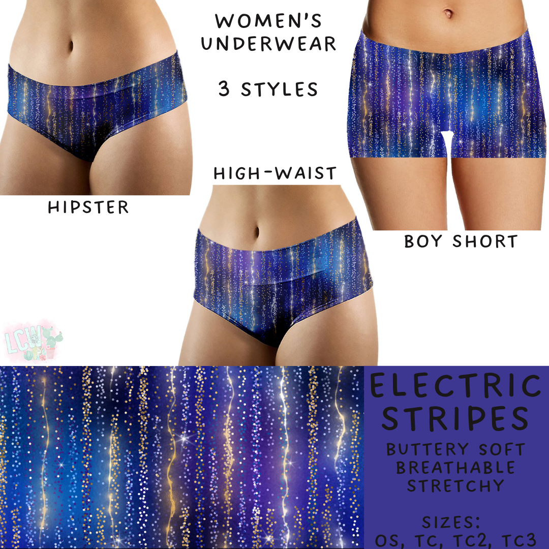 Batch #244 - Comfortable Underwear 2 - Closes 11/27 - ETA mid/late Jan - Electric Stripes Women's Underwear