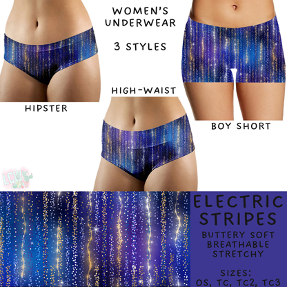 Batch #244 - Comfortable Underwear 2 - Closes 11/27 - ETA mid/late Jan - Electric Stripes Women's Underwear