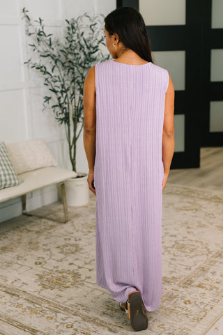 Everything She Wants Sleeveless Maxi Dress in Lavender