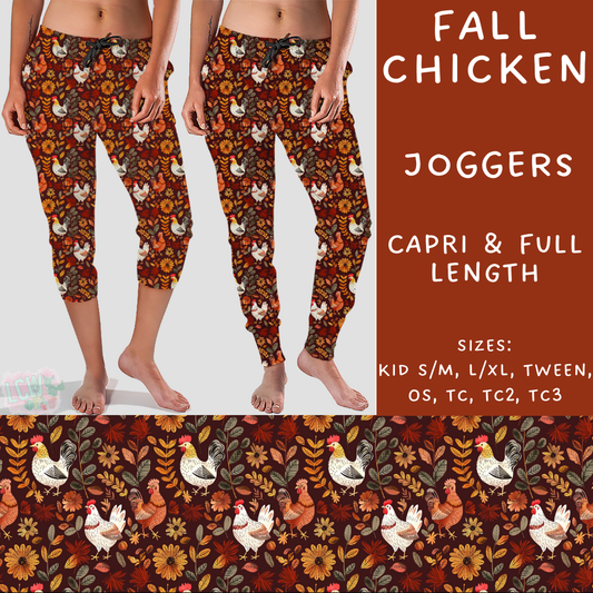 PREORDER Batch #204 - Hello Fall - Closes 9/20 - ETA early Nov - Fall Chicken Full and Capri Length Joggers