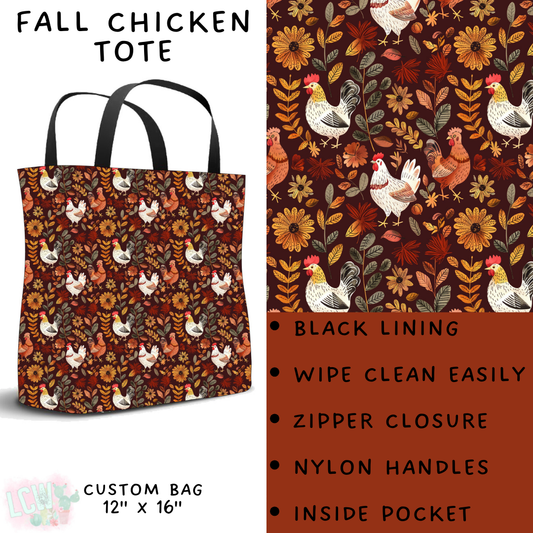 PREORDER Batch #204 - Hello Fall - Closes 9/20 - ETA early Nov - Fall Chicken Tote