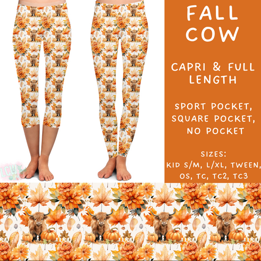 PREORDER Batch #204 - Hello Fall - Closes 9/20 - ETA early Nov - Fall Cow Full and Capri Length Leggings