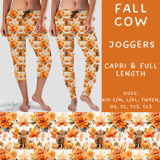 PREORDER Batch #204 - Hello Fall - Closes 9/20 - ETA early Nov - Fall Cow Full and Capri Length Joggers