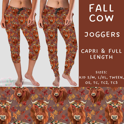 PREORDER Batch #207 - Fall Fun - Closes 9/27 - ETA mid Nov - Fall Cow Full and Capri Length Joggers