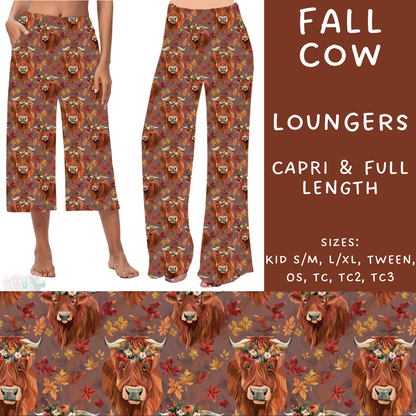 PREORDER Batch #207 - Fall Fun - Closes 9/27 - ETA mid Nov - Fall Cow Capri and Full Length Loungers