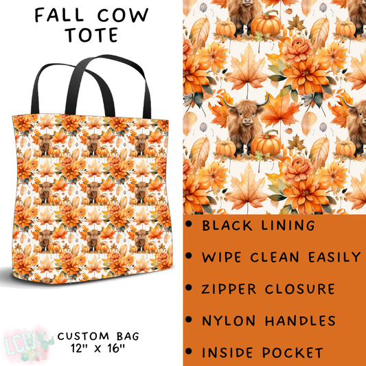 PREORDER Batch #204 - Hello Fall - Closes 9/20 - ETA early Nov - Fall Cow Tote