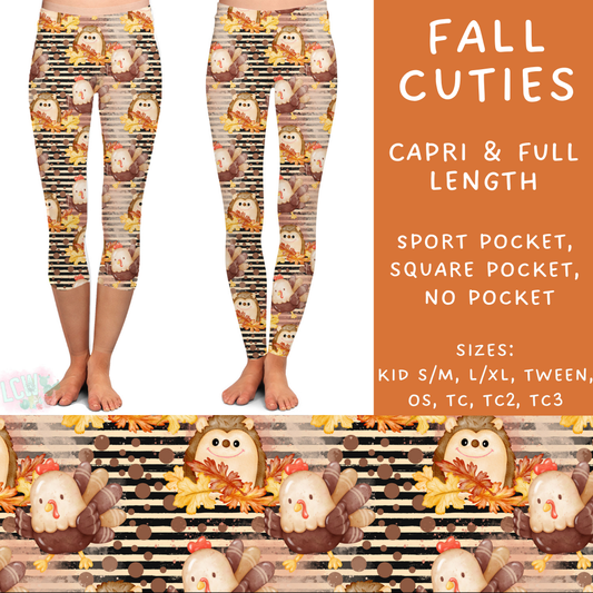 PREORDER Batch #207 - Fall Fun - Closes 9/27 - ETA mid Nov - Fall Cuties Full and Capri Length Leggings