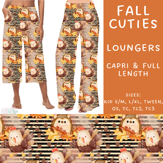 PREORDER Batch #207 - Fall Fun - Closes 9/27 - ETA mid Nov - Fall Cuties Capri and Full Length Loungers