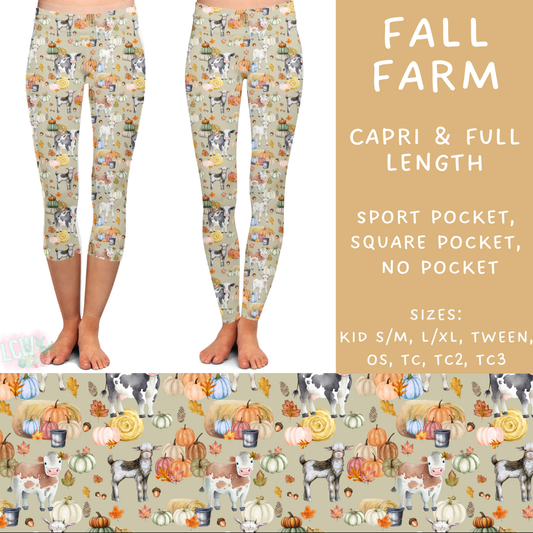 PREORDER Batch #207 - Fall Fun - Closes 9/27 - ETA mid Nov - Fall Farm Full and Capri Length Leggings