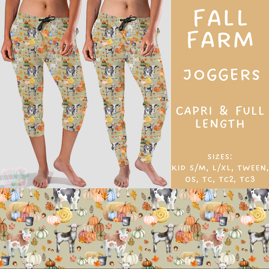 PREORDER Batch #207 - Fall Fun - Closes 9/27 - ETA mid Nov - Fall Farm Full and Capri Length Joggers