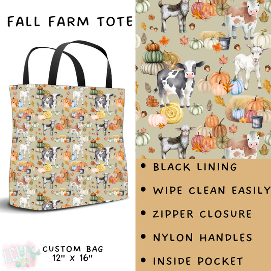 PREORDER Batch #207 - Fall Fun - Closes 9/27 - ETA mid Nov - Fall Farm Tote