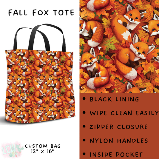 PREORDER Batch #207 - Fall Fun - Closes 9/27 - ETA mid Nov - Fall Fox Tote