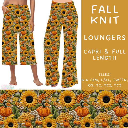 PREORDER Batch #207 - Fall Fun - Closes 9/27 - ETA mid Nov - Fall Knit Capri and Full Length Loungers