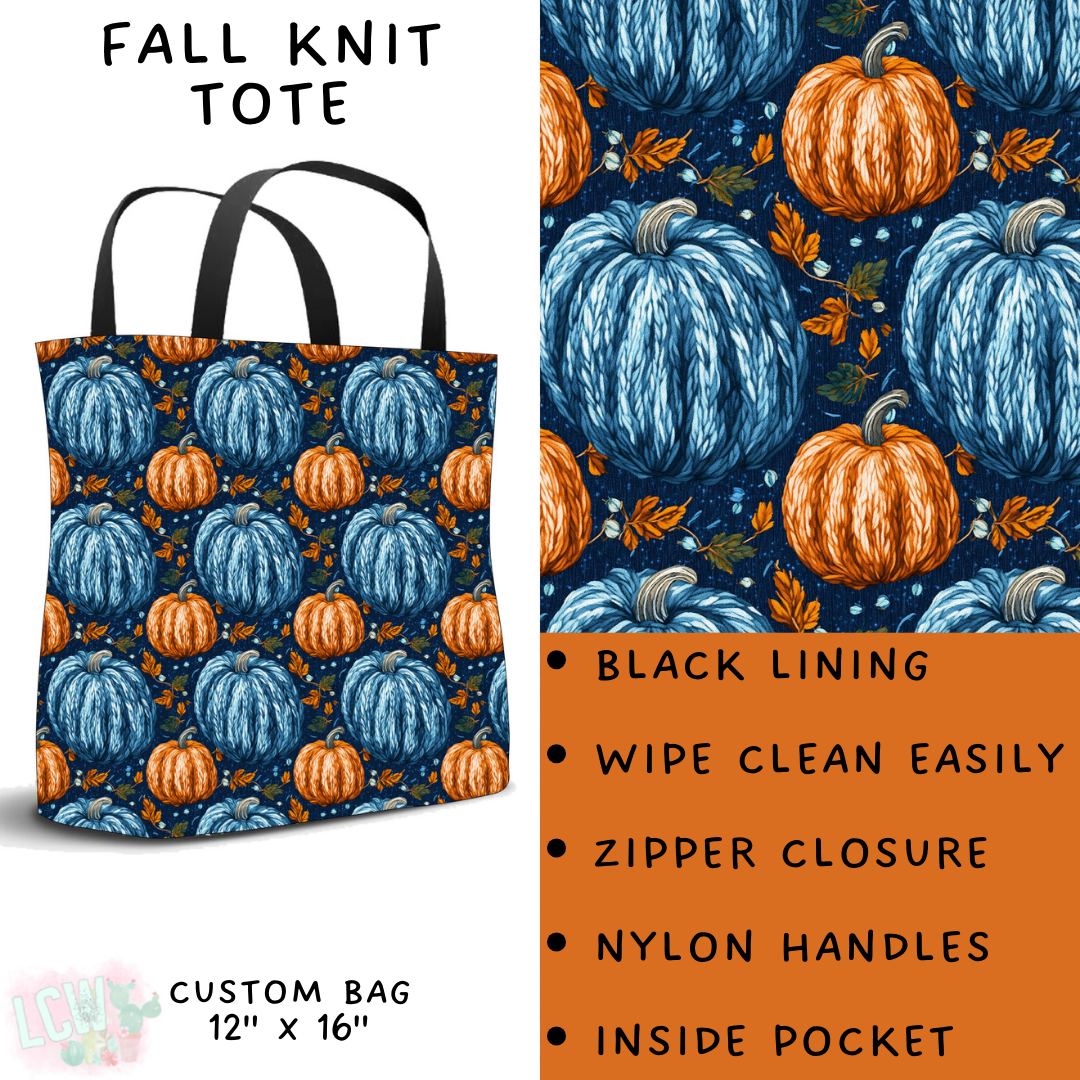 PREORDER Batch #204 - Hello Fall - Closes 9/20 - ETA early Nov - Fall Knit Tote