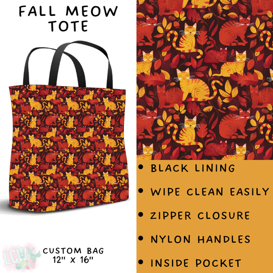 PREORDER Batch #204 - Hello Fall - Closes 9/20 - ETA early Nov - Fall Meow Tote