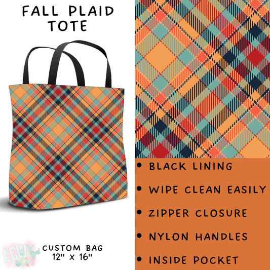 PREORDER Batch #204 - Hello Fall - Closes 9/20 - ETA early Nov - Fall Plaid Tote