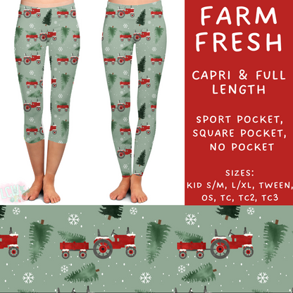 PREORDER  Batch #217 - Christmas Spirit - Closes 10/16 - ETA late Nov - Farm Fresh Full and Capri Length Leggings